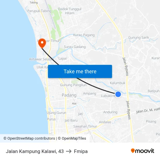 Jalan Kampung Kalawi, 43 to Fmipa map