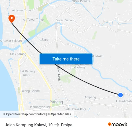 Jalan Kampung Kalawi, 10 to Fmipa map