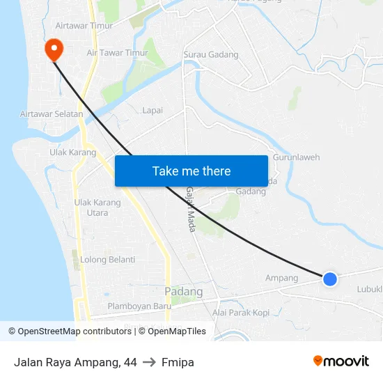 Jalan Raya Ampang, 44 to Fmipa map
