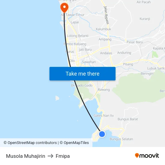 Musola Muhajirin to Fmipa map