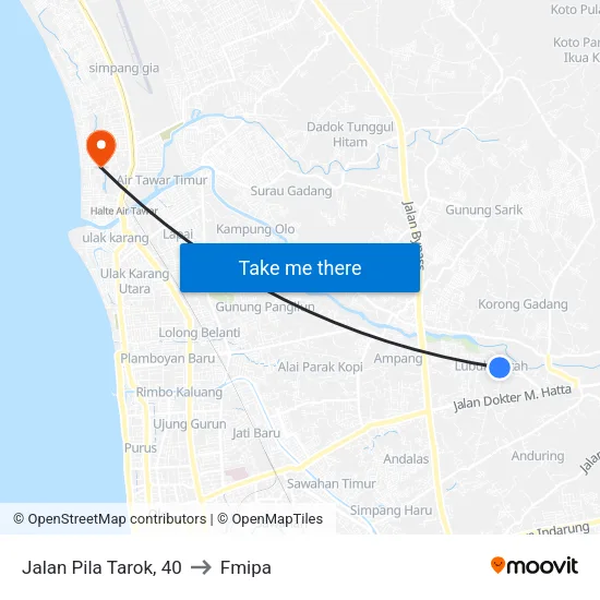 Jalan Pila Tarok, 40 to Fmipa map