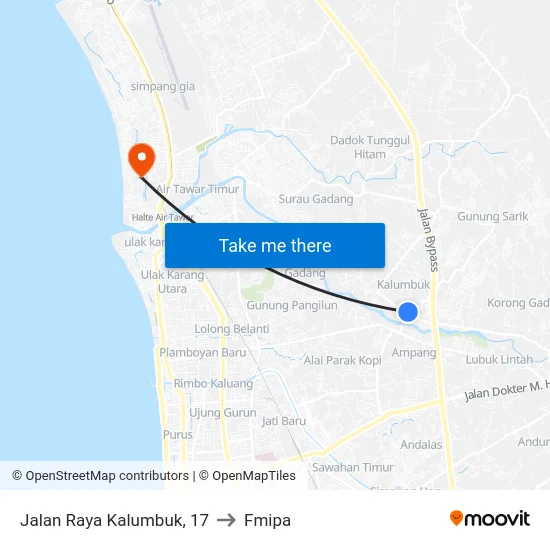 Jalan Raya Kalumbuk, 17 to Fmipa map
