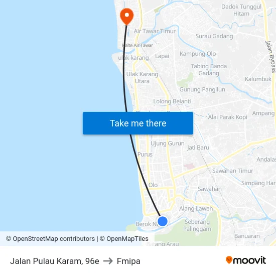 Jalan Pulau Karam, 96e to Fmipa map