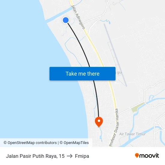 Jalan Pasir Putih Raya, 15 to Fmipa map