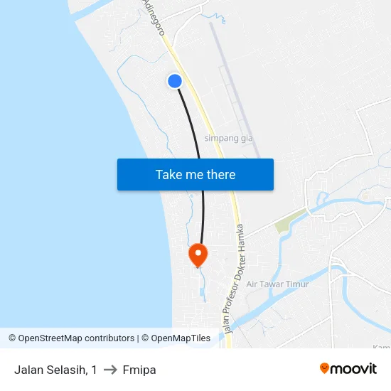 Jalan Selasih, 1 to Fmipa map
