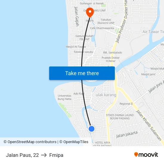 Jalan Paus, 22 to Fmipa map