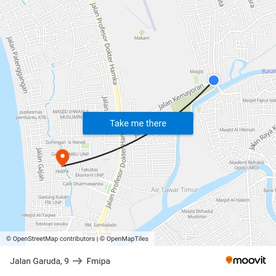 Jalan Garuda, 9 to Fmipa map