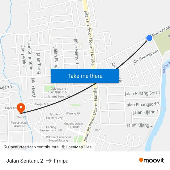 Jalan Sentani, 2 to Fmipa map