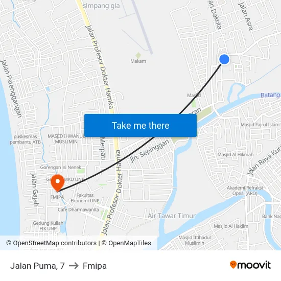 Jalan Puma, 7 to Fmipa map