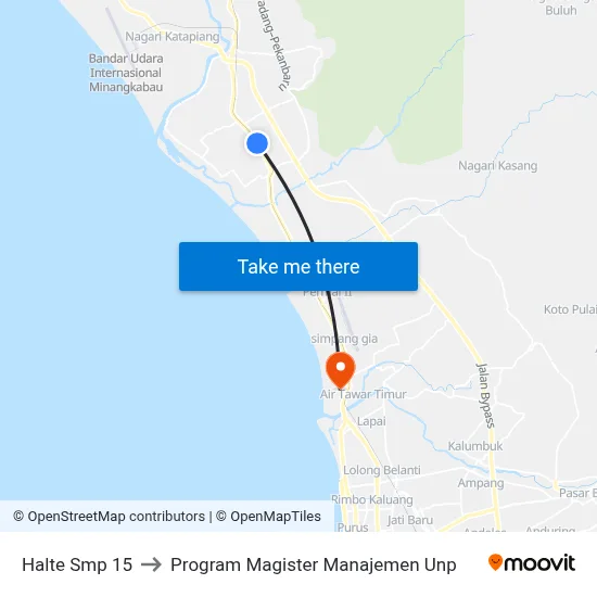 Halte Smp 15 to Program Magister Manajemen Unp map