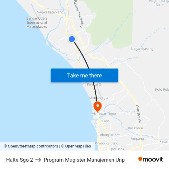 Halte Sgo 2 to Program Magister Manajemen Unp map