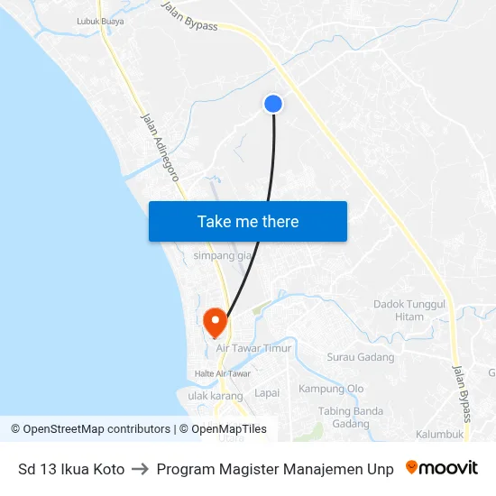 Sd 13 Ikua Koto to Program Magister Manajemen Unp map