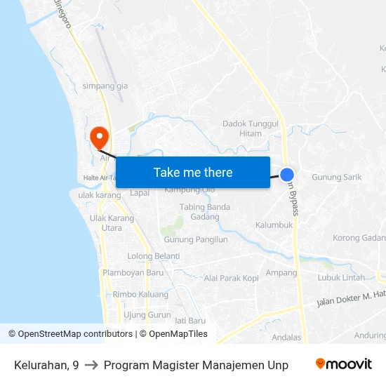Kelurahan, 9 to Program Magister Manajemen Unp map
