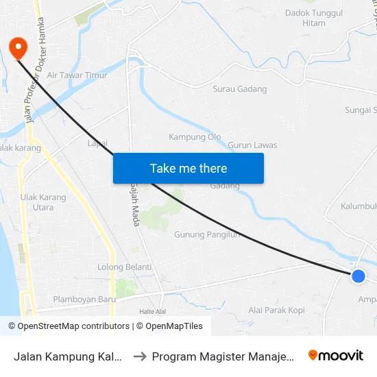 Jalan Kampung Kalawi, 43 to Program Magister Manajemen Unp map