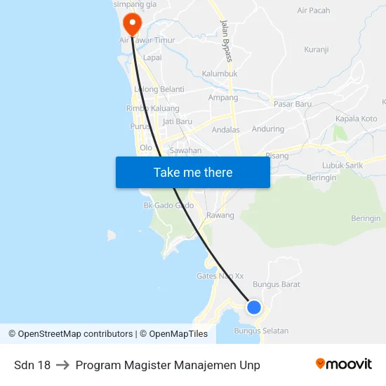 Sdn 18 to Program Magister Manajemen Unp map