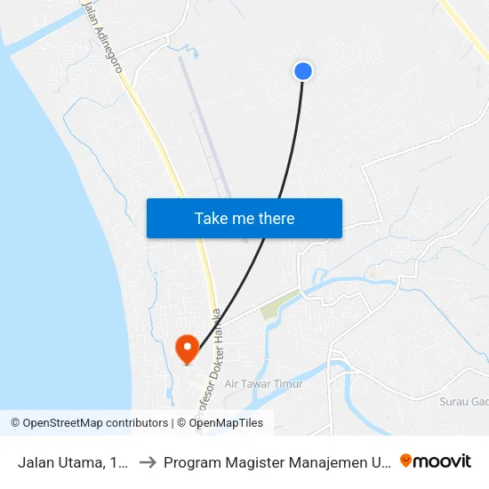 Jalan Utama, 184 to Program Magister Manajemen Unp map