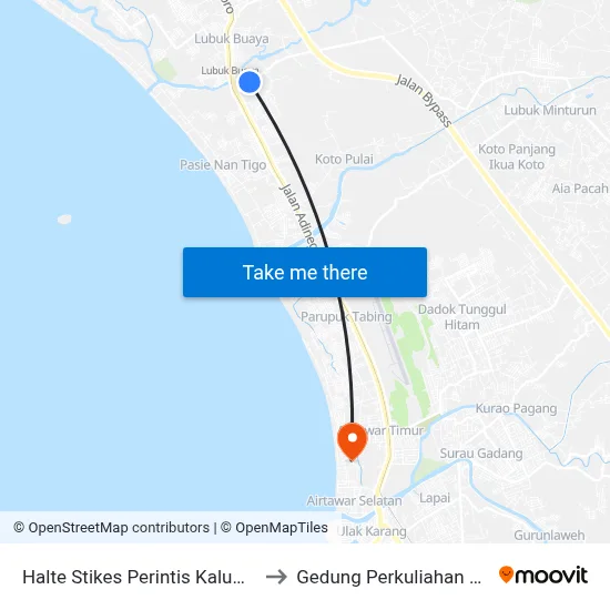 Halte Stikes Perintis Kalumpang to Gedung Perkuliahan Fmifa map