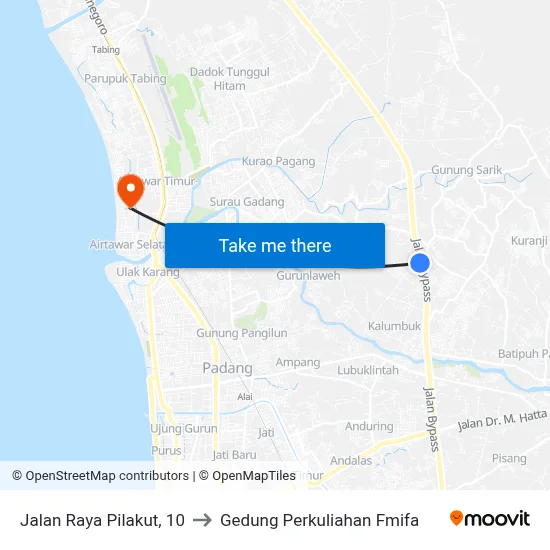 Jalan Raya Pilakut, 10 to Gedung Perkuliahan Fmifa map