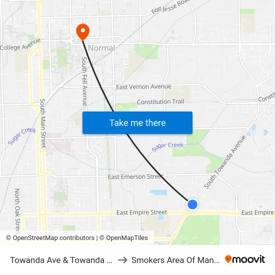 Towanda & Towanda Service to Smokers Area Of Manchester Hall map