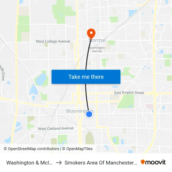 Washington & Mclean to Smokers Area Of Manchester Hall map