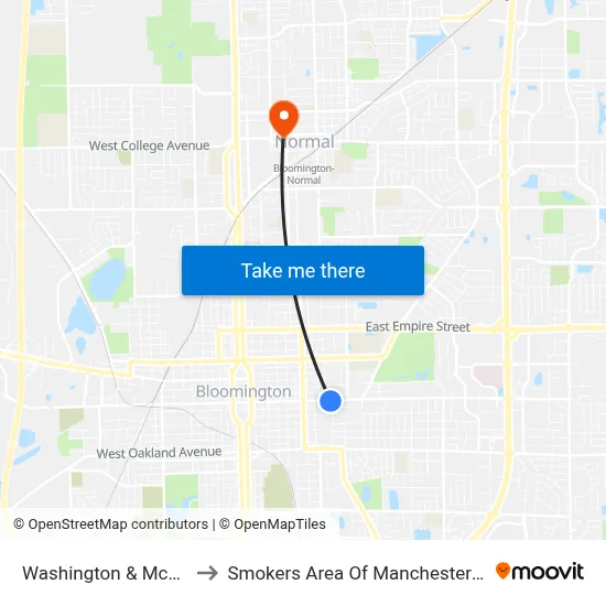 Washington & Mcclun to Smokers Area Of Manchester Hall map