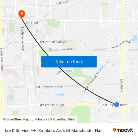 Iaa & Service to Smokers Area Of Manchester Hall map