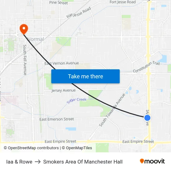 Iaa & Rowe to Smokers Area Of Manchester Hall map
