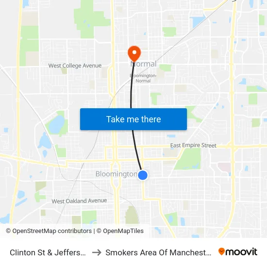 Clinton & Jefferson to Smokers Area Of Manchester Hall map