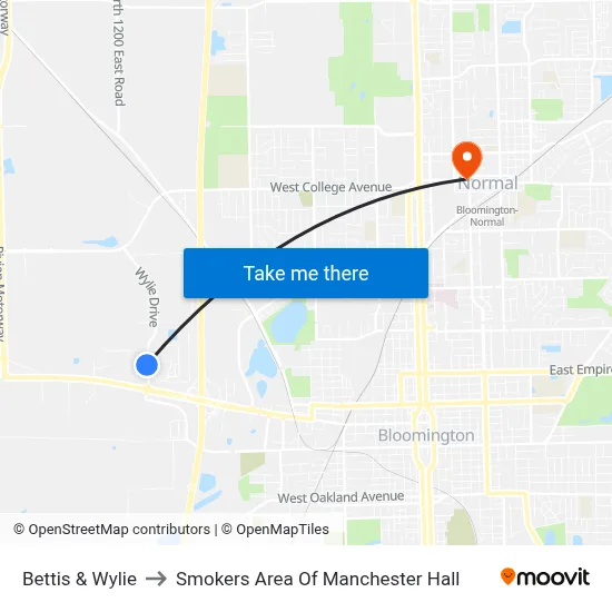 Bettis & Wylie to Smokers Area Of Manchester Hall map