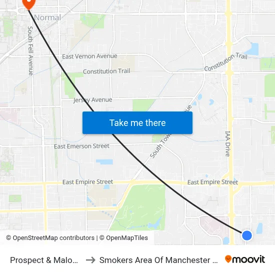 Prospect & Maloney to Smokers Area Of Manchester Hall map