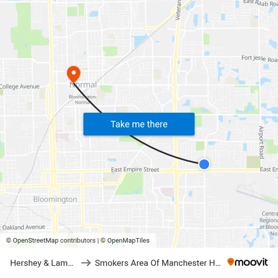 Hershey & Lamon to Smokers Area Of Manchester Hall map