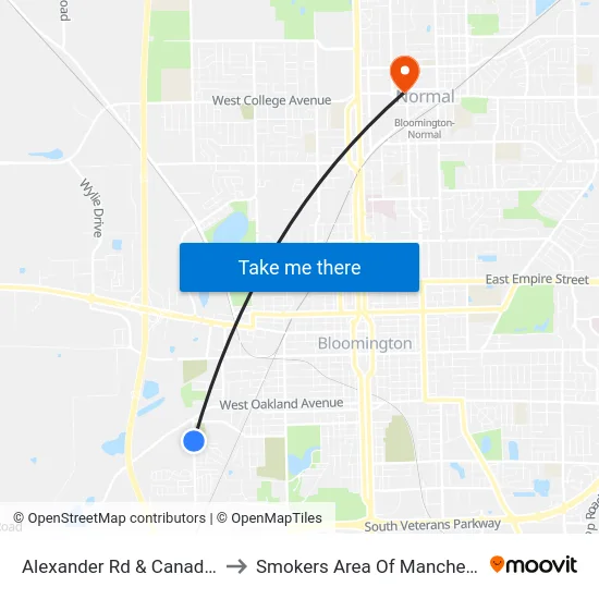 Alexander Rd & Canada Ln - E to Smokers Area Of Manchester Hall map