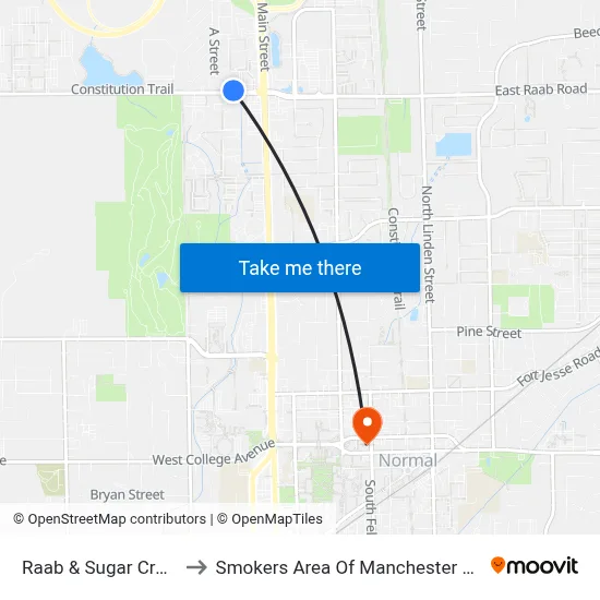 Raab & Sugar Creek to Smokers Area Of Manchester Hall map