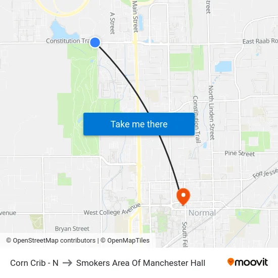 Corn Crib - N to Smokers Area Of Manchester Hall map