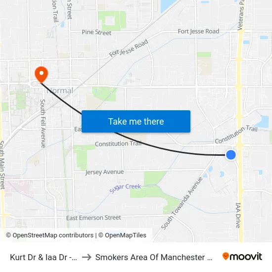 Kurt Dr & Iaa Dr - N to Smokers Area Of Manchester Hall map