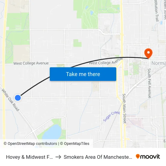Hovey & Midwest Fiber to Smokers Area Of Manchester Hall map