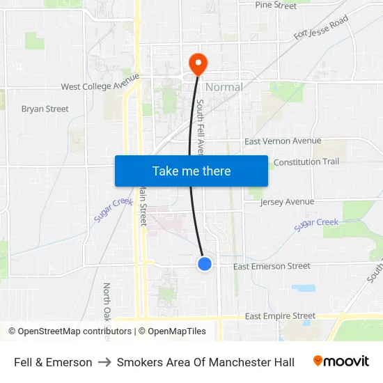 Fell & Emerson to Smokers Area Of Manchester Hall map