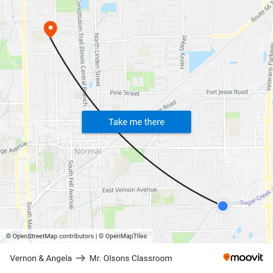 Vernon & Angela to Mr. Olsons Classroom map