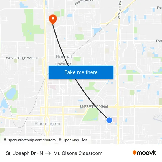 St. Joseph Dr - N to Mr. Olsons Classroom map