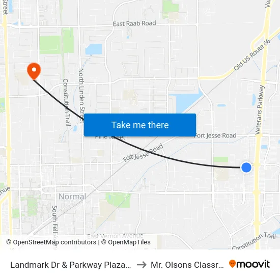 Landmark Dr & Parkway Plaza Dr - W to Mr. Olsons Classroom map