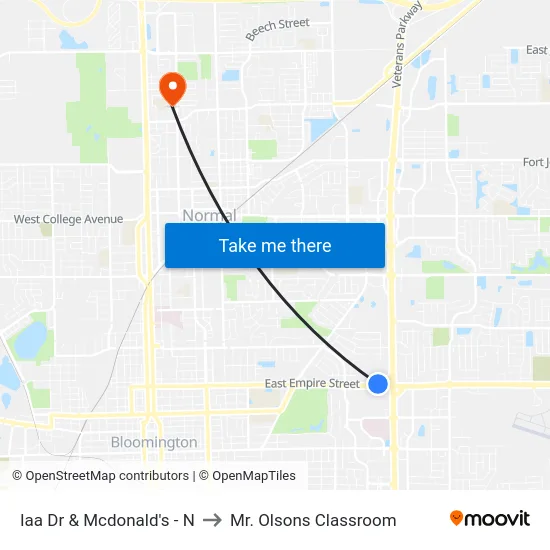 Iaa Dr & Mcdonald's - N to Mr. Olsons Classroom map