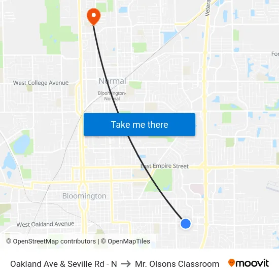 Oakland Ave & Seville Rd - N to Mr. Olsons Classroom map