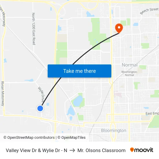 Valley View Dr & Wylie Dr - N to Mr. Olsons Classroom map
