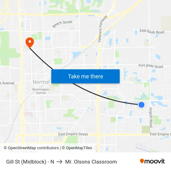 Gill St (Midblock) - N to Mr. Olsons Classroom map