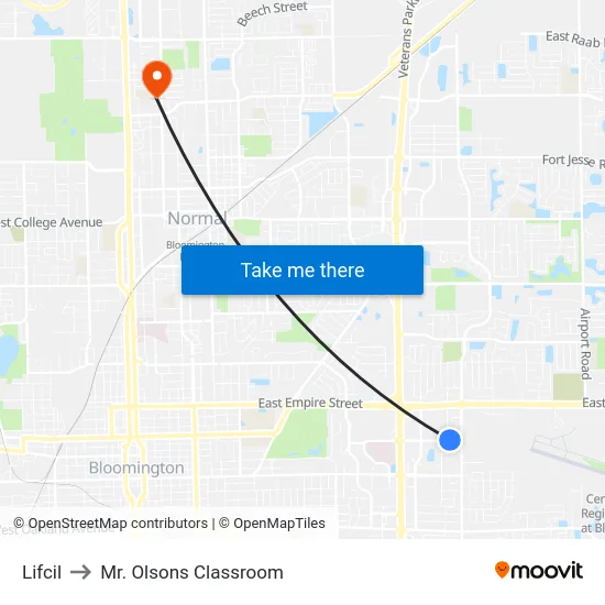 Lifcil to Mr. Olsons Classroom map