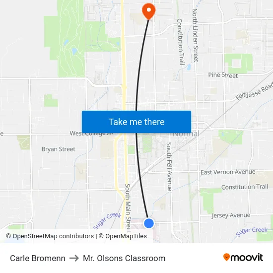 Carle Bromenn to Mr. Olsons Classroom map