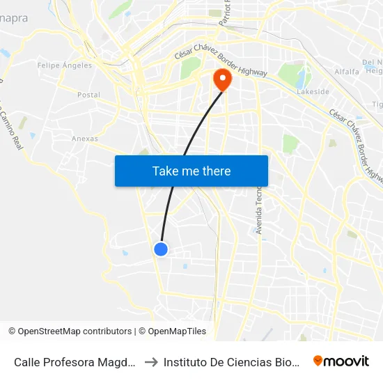 Calle Profesora Magdalena Islas, 7411 to Instituto De Ciencias Biomédicas (Icb - Uacj) map