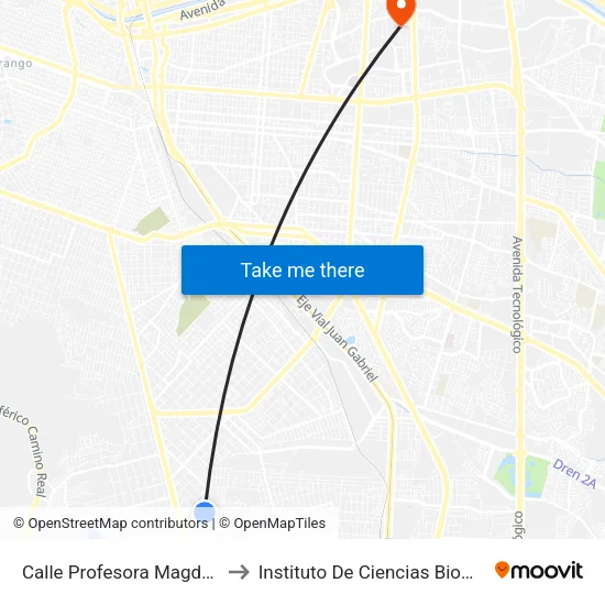 Calle Profesora Magdalena Islas, 7116 to Instituto De Ciencias Biomédicas (Icb - Uacj) map