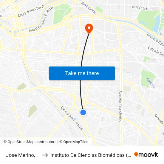 Jose Merino, 4939 to Instituto De Ciencias Biomédicas (Icb - Uacj) map