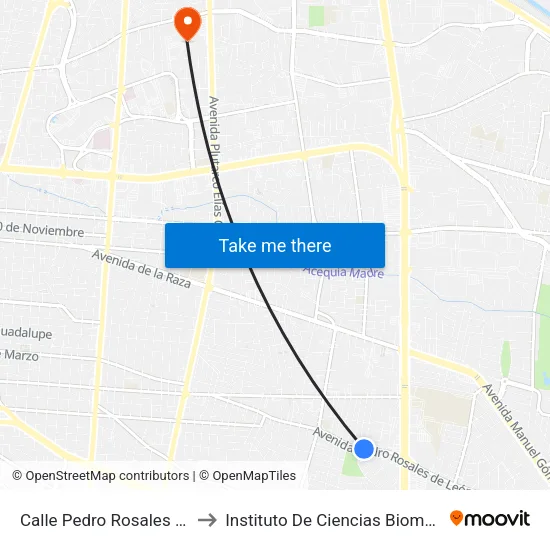 Calle Pedro Rosales De León, 6566 to Instituto De Ciencias Biomédicas (Icb - Uacj) map